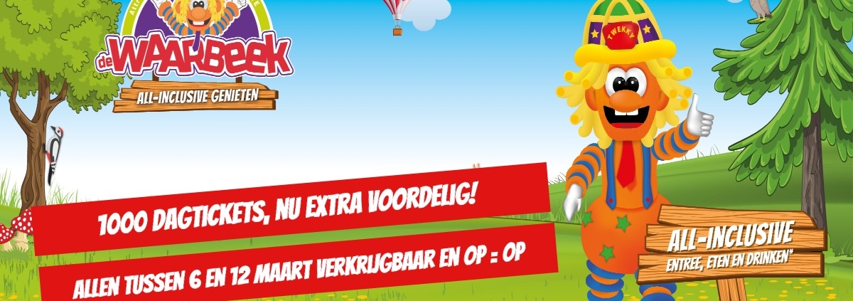 1000 dagtickets aanbieding waarbeek